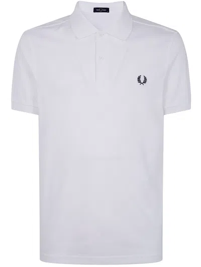 Fred Perry Laurel Wreath-embroidered Polo Shirt In White