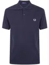 Fred Perry Laurel Wreath-embroidered Polo Shirt In Blue