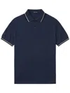 Fred Perry The Twin Tipped Polo Shirt In Blue