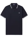 Fred Perry The Twin Tipped Polo Shirt In Blue