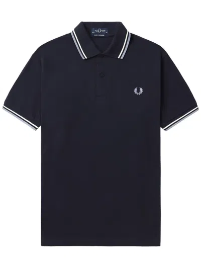Fred Perry The Twin Tipped Polo Shirt In Blue