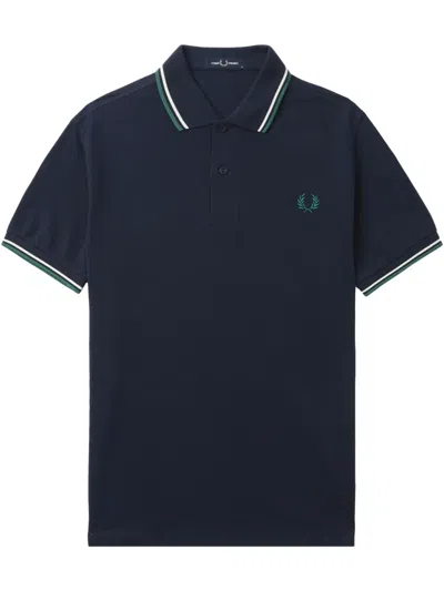 Fred Perry The Twin Tipped Polo Shirt In Blue