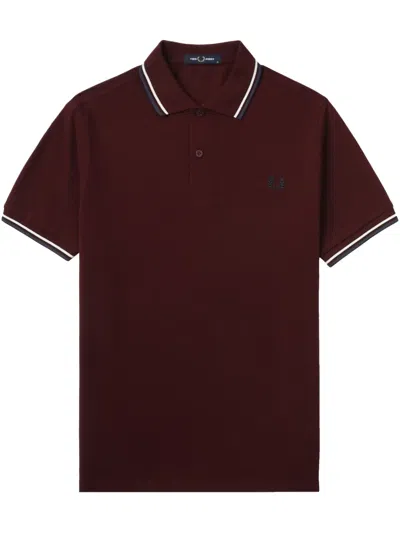 Fred Perry The Twin Tipped Polo Shirt In Red
