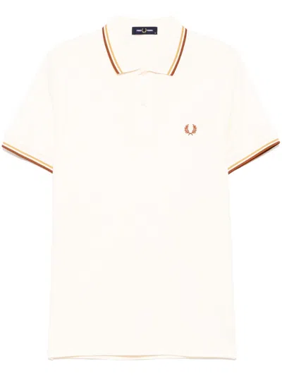 Fred Perry Tipd Poloshirt In Nude