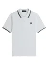 Fred Perry Tipped-collar Polo Top In White