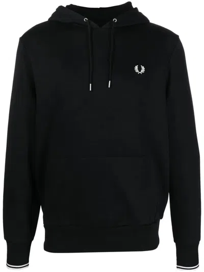 Fred Perry Hoodie In Black