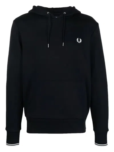 Fred Perry Hoodie In Blue