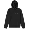 Fred Perry Logo Hoodie In Black