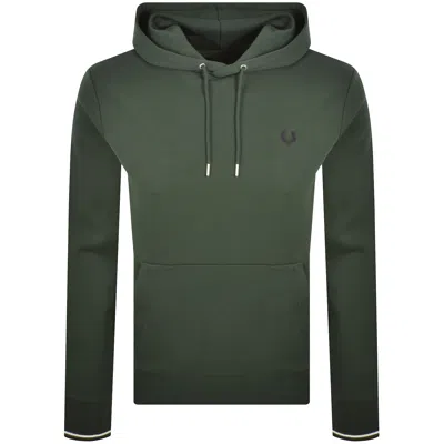 Fred Perry Tipped Hoodie Court Green