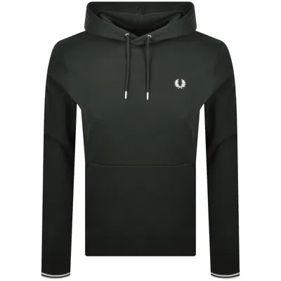 Fred Perry Tipped Hoodie Night Green