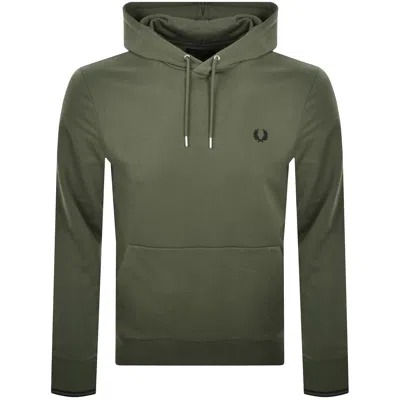 Fred Perry Tipped Hoodie Wreath Green