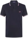 Fred Perry T-shirt Cotone In Blue