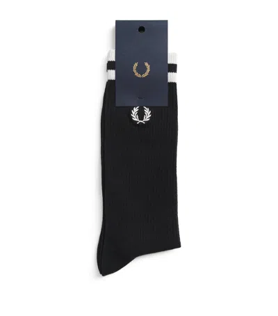 Fred Perry Tipped Sports Socks In Black
