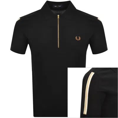 Fred Perry Tipped Tape Polo Shirt Black