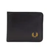 Fred Perry Tonal Coated Polyester Billfold Wallet Black In Black