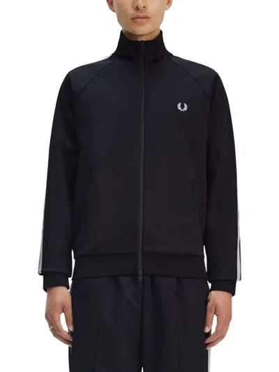 Fred Perry Track Jacket In Black