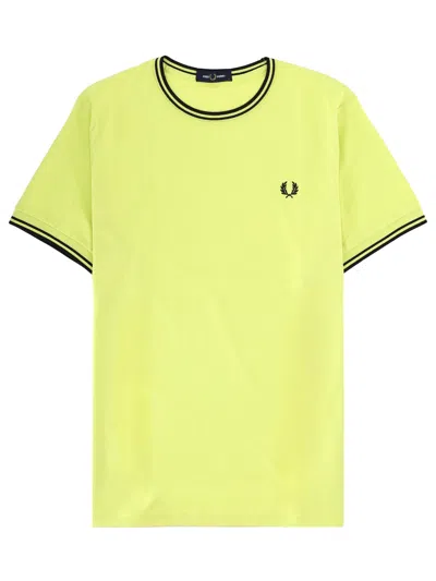 Fred Perry Mens Twin Tipped T-shirt In Yellow