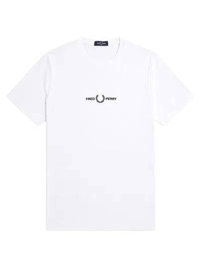 Fred Perry Tshirt Con Logo Ricamato In Gray