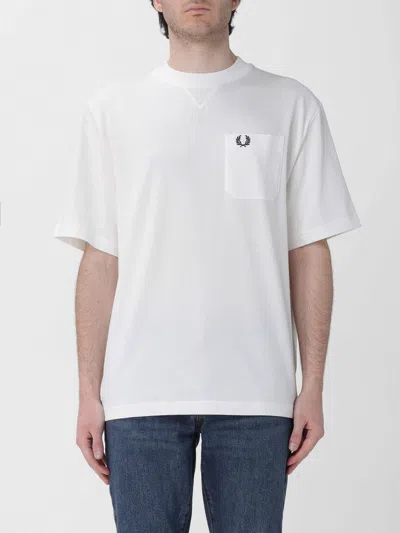 Fred Perry Cotton T-shirt With Logo  In Animal Print