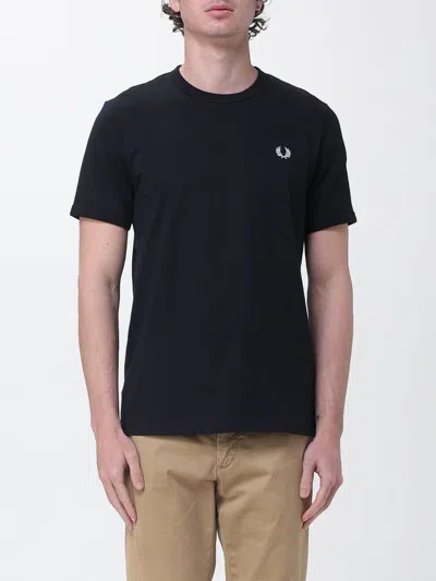 Fred Perry Logo-embroidered T-shirt In Blue
