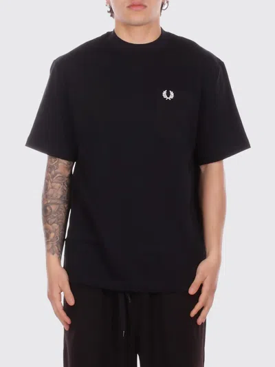 Fred Perry Logo-embroidered T-shirt In Blue