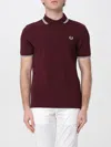 Fred Perry T-shirt Men  In Burgundy