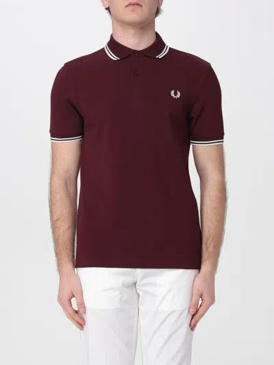 Fred Perry T-shirt Men  In Burgundy