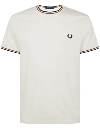 Fred Perry Twin-tipped Laurel Wreath T-shirt In White