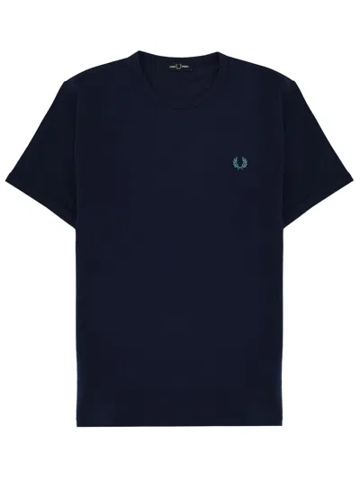 Fred Perry T-shirt With Logo In Blue