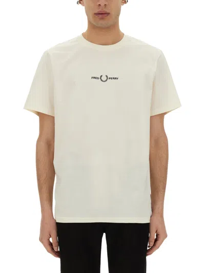 FRED PERRY FRED PERRY TSHIRT WITH LOGO EMBROIDERY