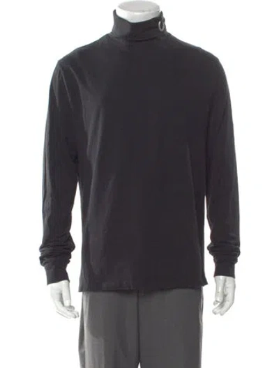 Pre-owned Fred Perry Turtleneck Long Sleeve Pullover In Black