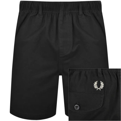 Fred Perry Twill Tennis Shorts Black