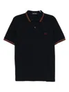 Fred Perry Logo-embroidered Polo Shirt In Blue