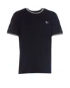 Fred Perry Embroidered-logo Short-sleeved T-shirt In Black
