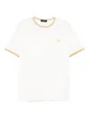 Fred Perry Twin Tipped Short Sleeved T Shirt White In White