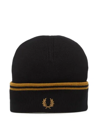 Fred Perry Twin Tipped Beanie Hat In Multi