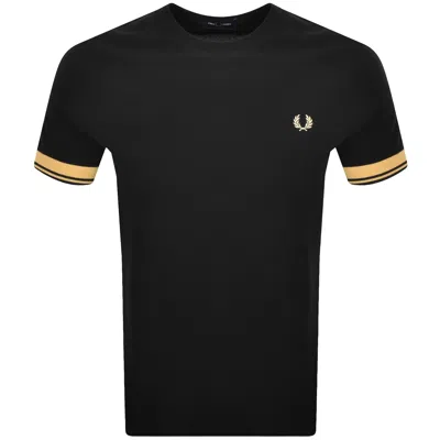 Fred Perry Mens Twin Tipped Cuff T-shirt In Black