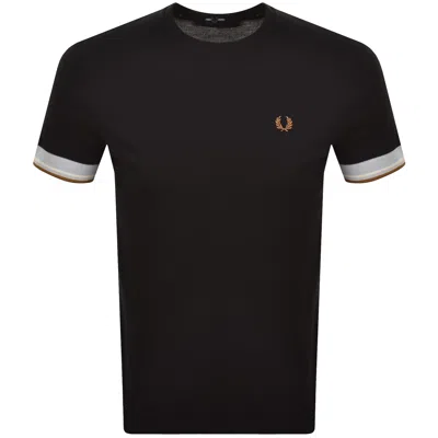 Fred Perry Twin Tipped Cuff T Shirt Black