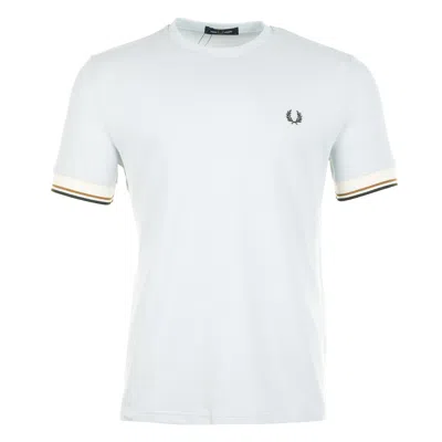 Fred Perry Twin Tipped Cuff T Shirt Dusky Blue