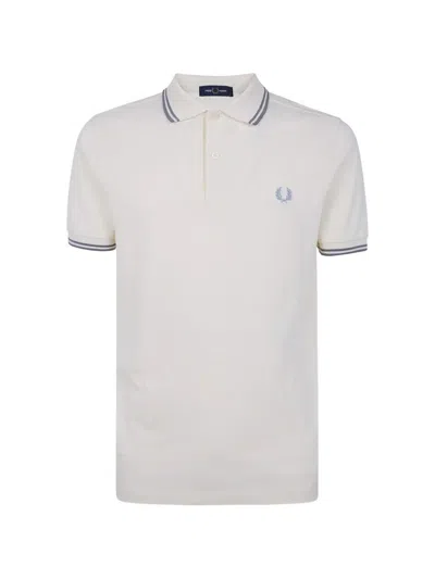 Fred Perry '' Twin Tipped  Polo Shirt In White