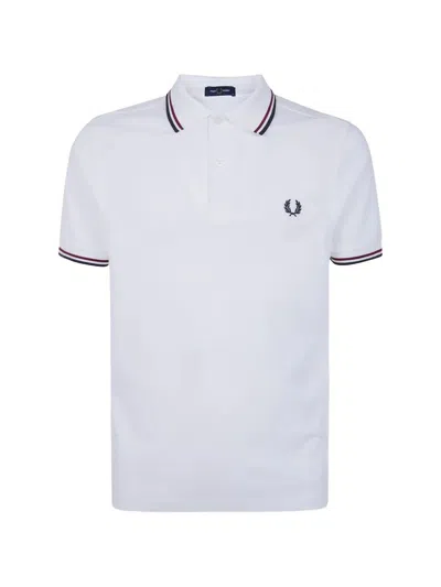 Fred Perry "" Twin Tipped  Shirt In White