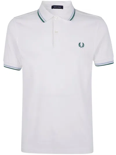 Fred Perry "" Twin Tipped  Shirt In White