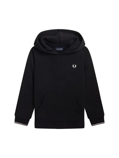 Fred Perry Twin Tipped Hoody In Black
