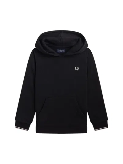 Fred Perry Twin Tipped Hoody In Black