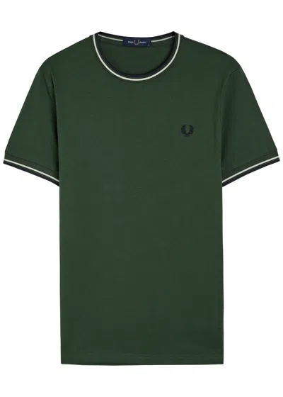 Fred Perry Twin Tipped Logo Cotton T-shirt In Multi