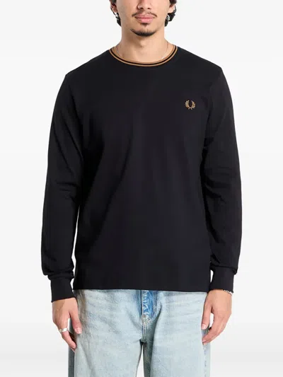 Fred Perry Twin Tipped Long-sleeve T-shirt In Black