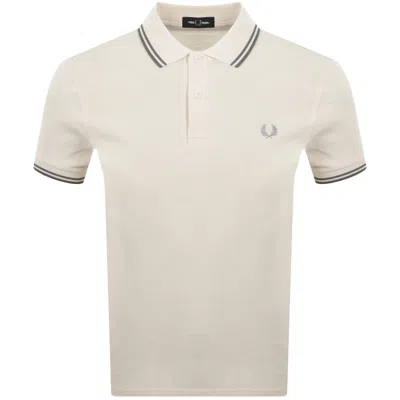 Fred Perry Twin Tipped Polo Ecru In Neutral