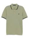 Fred Perry Twin-tipped Polo Shirt In Green