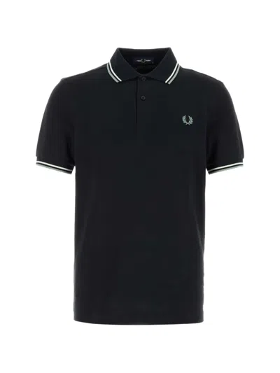 Fred Perry Twin Tipped Polo Shirt In Black