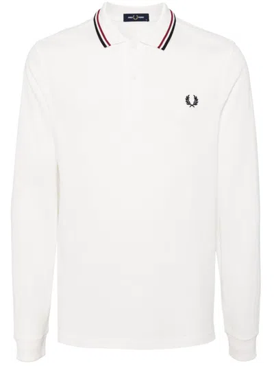 Fred Perry Twin Tipped Polo Shirt In 白色